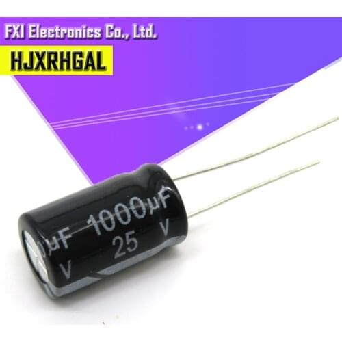 20PCS 25V1000UF 10*17mm 1000UF 25V 17*10 Electrolytic capacitor New original
