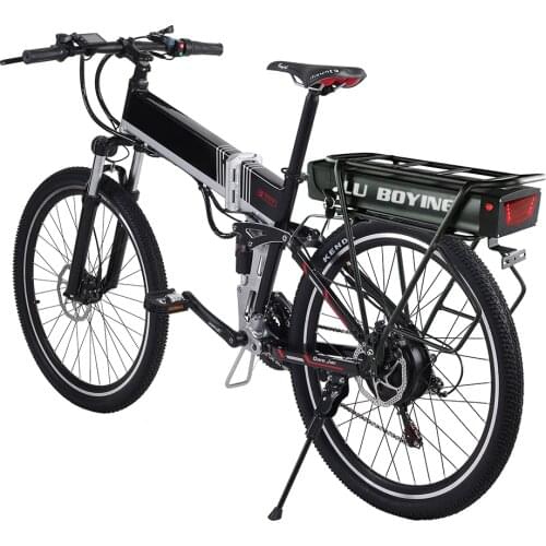 21-Speed electric bike 48V350W500W modified rear frame battery 27AH foldable 26 inch 1.95 dual battery off-road mountain E-bike