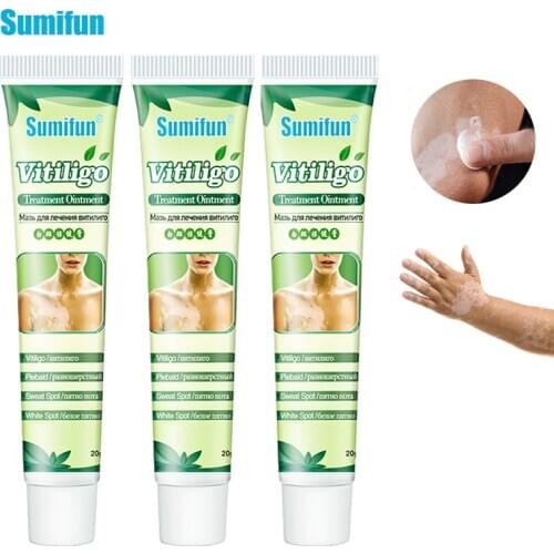 3pcs Sumifun Vitiligo Treament Cream Antibacterial Psoriasis Localized Ointment Mycosis Leukoplakia Plaster White Spot Cream