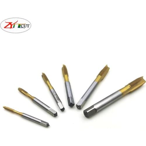 6PCS/SET M3/M4/M5/M6/M8/M10 Taper for stainless steel spiral blind hole machine tap,Chinese Standard Metric Spiral Tapping