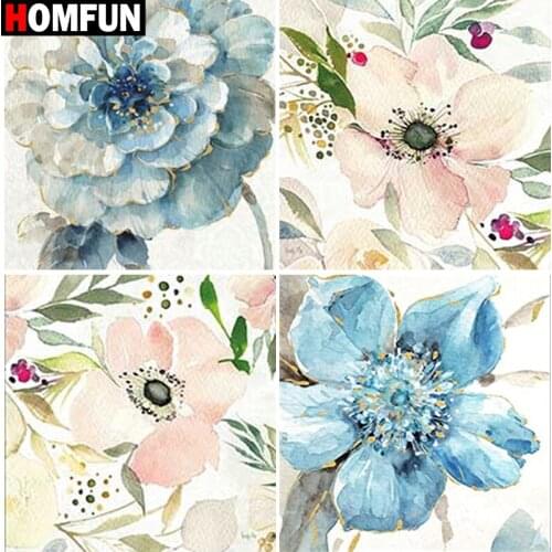 HOMFUN Diy 5d Diamond Painting "Flower landscape" Cross Stitch Square Round Diamond Embroidery Handwork Rhinestone Art