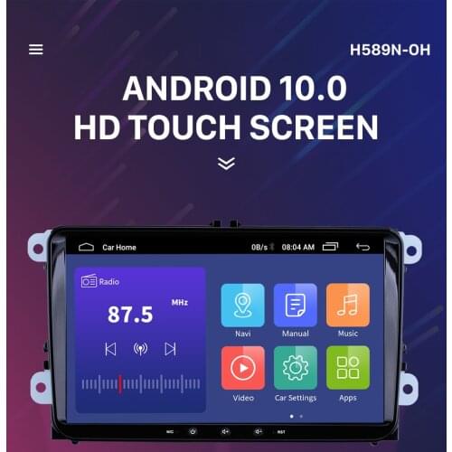 Android 9.1 Quad Core 2G+32G Universal Double 2Din Car Audio Stereo GPS Navigation Radio Kits Car Multimedia Player High Version