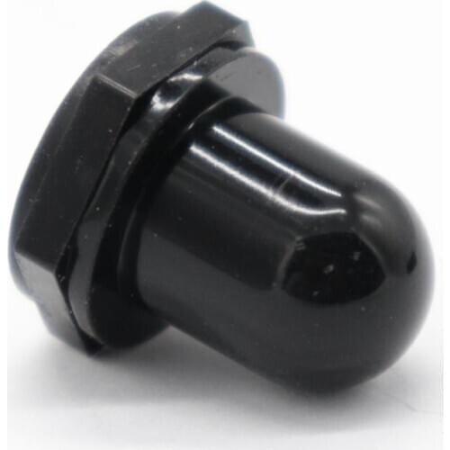 15A Push Button Reset Circuit Breaker, DC50V AC125-250V Thermal Overload Protector with Black Waterproof Button Cover