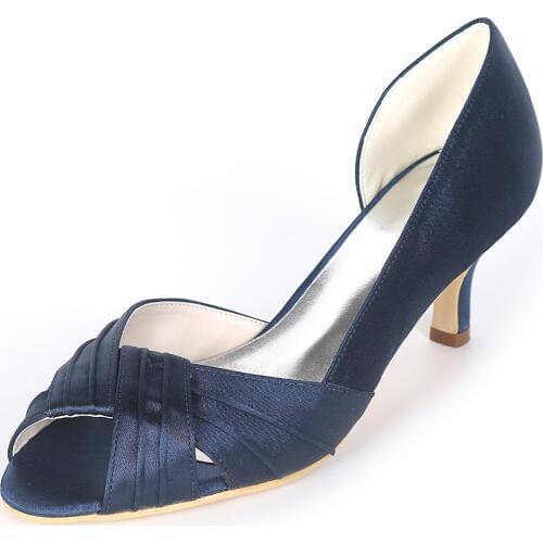 Creativesugar satin D'orsay side empty elegant lady evening dress shoes crossed bands pleated open toe prom pary cocktail heels