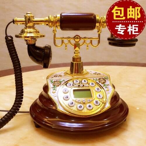 European style retro antique American household telephone Decoration home art fitted Redial vintage phone Caller