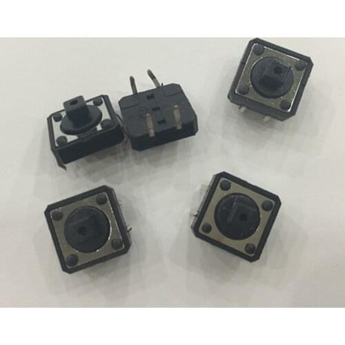 Imported shrapnel Touch switch 12*12*7.3mm Push button switch Copper foot Straight line 4 foot Square button