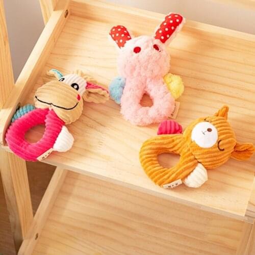 Interactive Stuffed Dog Toys Cute Durable Dog Chew Toys for Puppies Washable Best Toy for Brain and Interactive Training