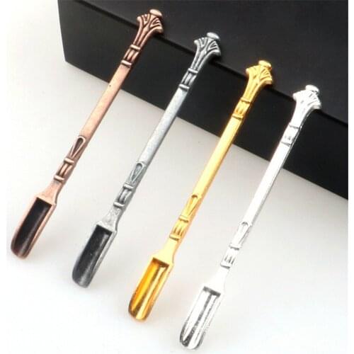 Mini Alloy Tobacco Shovel Metal Tobacco Spoon Micro Adjustment Medicine Spoon Bottle Sniffer Smoking Tools Cigarette Accessories
