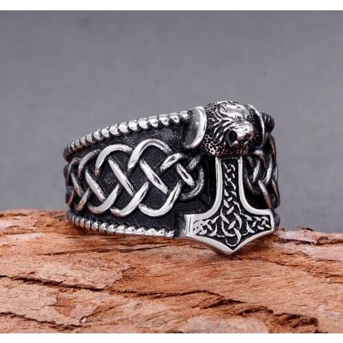 Stainless Steel Ring Mens Ring Quake Hammer Ring New