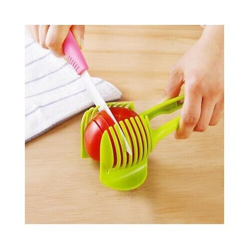 New 1Pc Potato Food Tomato Onion Lemon Vegetable Fruit Slicer Egg Peel Cutter Holder