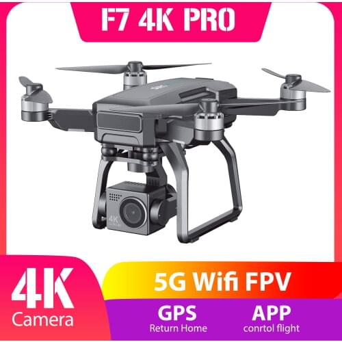 New SJRC F7 4K PRO RC Drone with Camera 4K 3-Axis Gimbal Mechanical 5GWIFI FPV Brushless Motor GPS Max 3km Control Distance