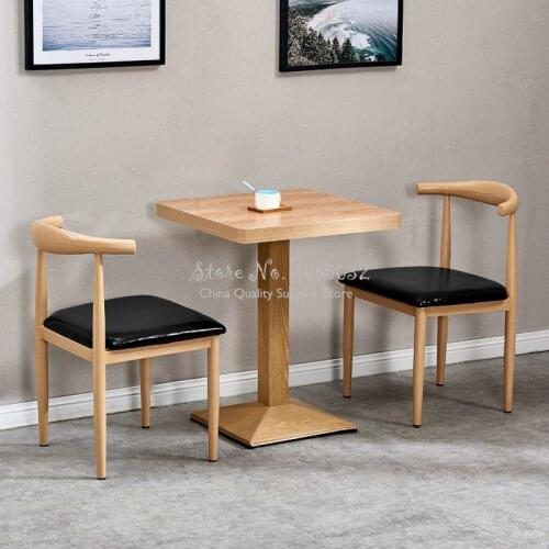 New Chinese ash solid wood dining chair western chair coffee chair milk tea horn chair butterfly discussion chair