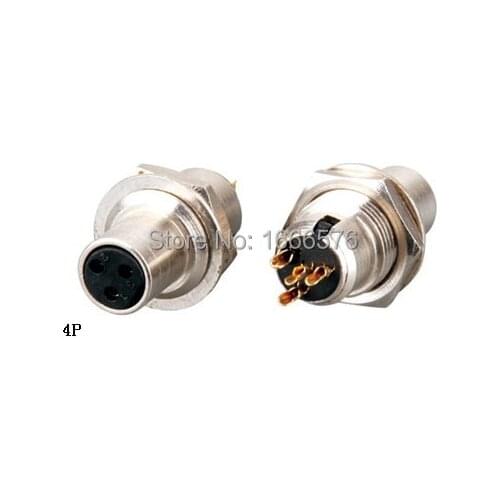 Wholesale 50 pcs/lot Mini XLR 4-Pin female Cable Inline Plug Large-137-4