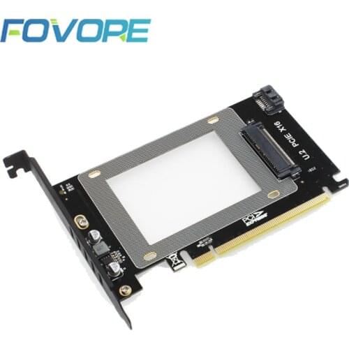 PCI-E Riser 3.0 4X X16 to U.2 SFF-8639 Adapter NVMe PCIe SSD PCI-e to U2 Card M.2 NGFF 2.5' SSD to PCI-EX16 Intel