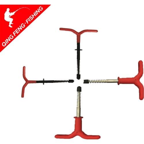 Ice fishing rod support stainless steel screw fixed tent ice nail fishing auger screw drill pipe rack