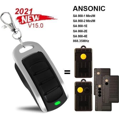For ANSONIC SA 868-1, 868-2 Mini/M , ANSONIC SA 868-1E, 2E, 4E Garage Remote Control 868.35MHz Transmitter Command