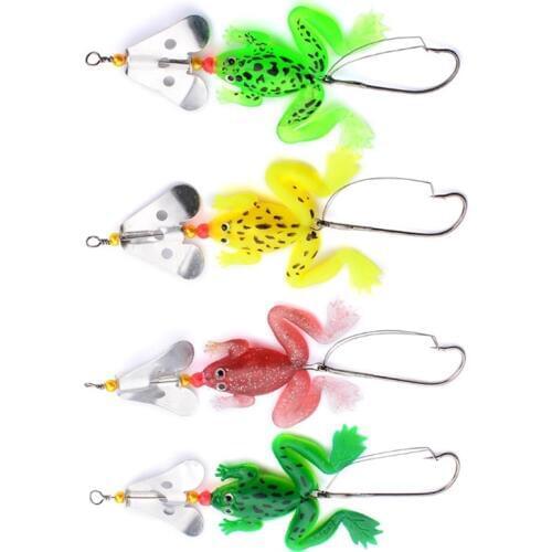 1PCS Frog Fishing Lures 90mm/6g High Quality Fishhooks Kopper Lifelike Target Frog soft Lure Snakehead Topwater Simulation