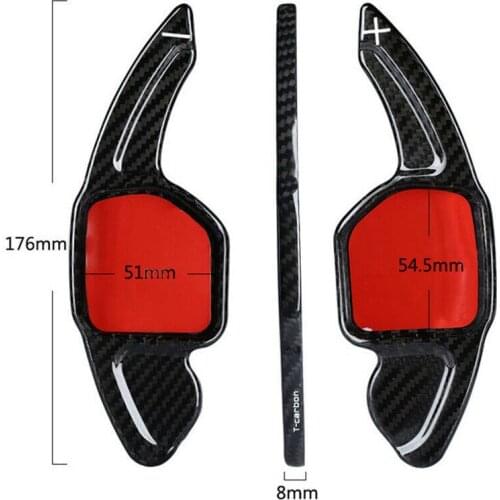 Carbon Fiber Gear DSG Steering Wheel Paddle Shifter Cover Fit For Audi TTS 08-13