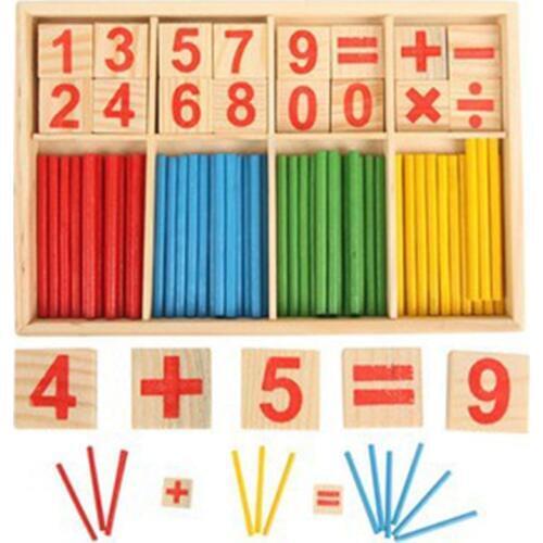 Counting Toys Wooden Number Math Sticks Montessori Educational Toy For Children Math Toy Puzzle Learning Teaching Aids kid Gifts