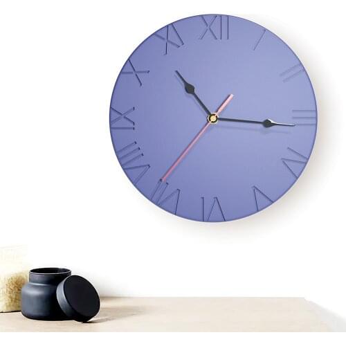 Silicone Mold for Cement Roman Numerals Wall Clock DIY Round Concrete Mould Home Decoration Tool