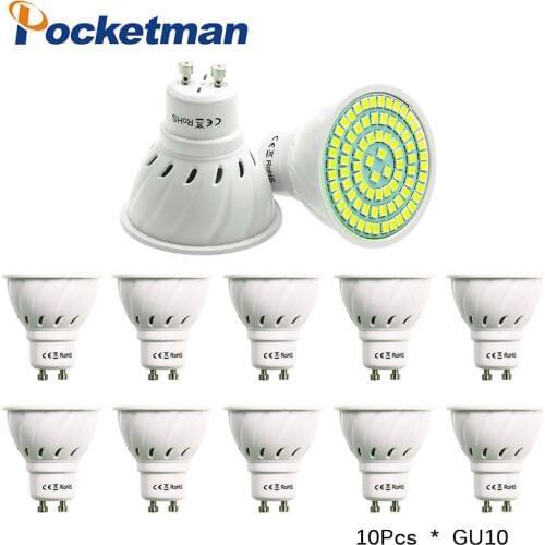 Pack of 10, GU10 220V Bombillas Lampada Spotlight LED Bulb SMD 2835 Spot Light 230V 240V Energy Saving