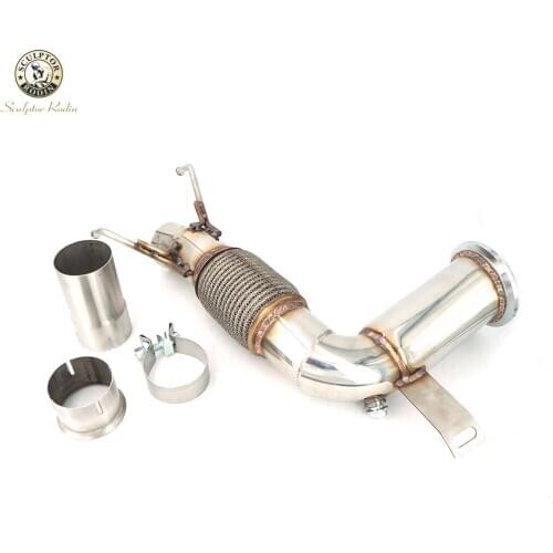 Downpipe 3.5'' Exhaust Catless Downpipe For MK3 F56 Min i Co oper S JCW 2.0T 2014-2018