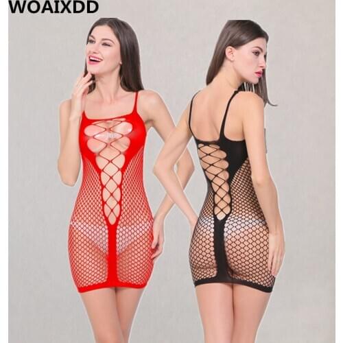 WOAIXDD Erotic Lingerie Women Intimates Jacquard Open Crotch Pantyhose Fishnet Transparent Catsuit Sexy Clothes Bodystocking