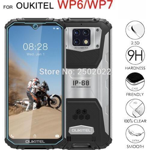 Tempered Glass For Oukitel WP6 WP5 WP2 Screen Protector Clean Protective Film Guard For Oukitel WP2 WP5 WP6 Phone Protector