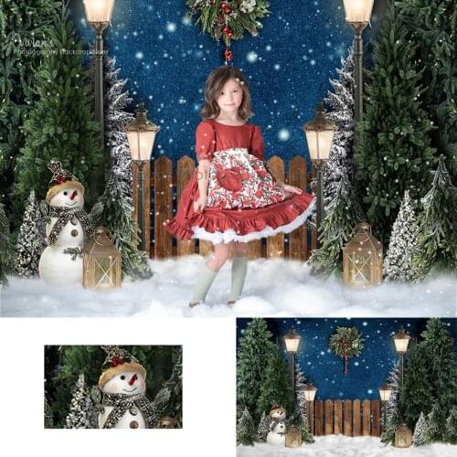 Winter Snowy Christmas Backdrop Kids Photocall Family Portrait Background Snowman Photography Props Children Baby Photostudio