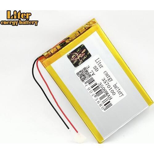 1/2/4Pcs 3570100 3.7V 3500mAH polymer lithium ion battery Li-ion Rechargeable battery For DVD Tablet GPS E-book Game Player