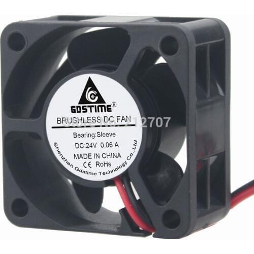100PCS Gdstime DC 24V 40mm 40x40x20mm Mini Cooling Fan 2Pin 4020 4cm Computer Case Brushless Cooling Cooler