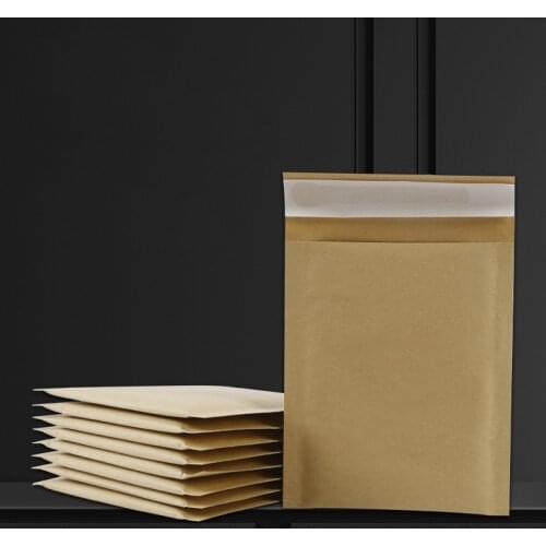 100Pcs New Arrival Bubble Mailers Kraft Paper Bubble Bag Waterproof Padded Envelopes Shipping Bags With Bubble 13 Sizes