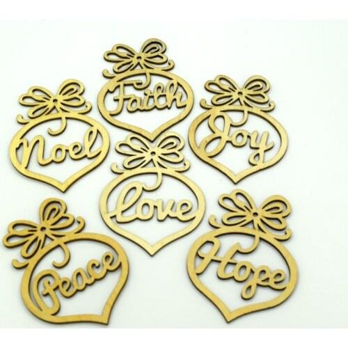 12Pcs Merry Christmas Decorations Wooden Hollow Ornament Christmas Tree Hanging Pendant Decor Xmas Decoration Enfeites Natal