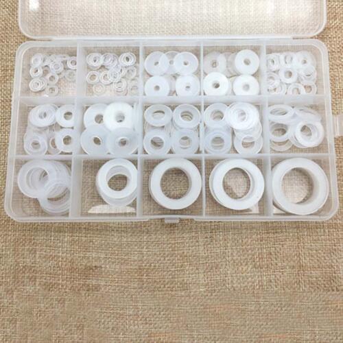 250pcs M3 M4 M5 M6 M8 M10 M14 M16 M20 pvs nylon soft washers gaskets plastic insulation gasket washer
