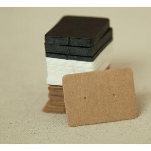 50Pcs/lot Jewelry Earring Ear Studs Hanging Holder Display Hang Paper Cardboard Cards Kraft Paper Package For Party 2.5*3.5cm