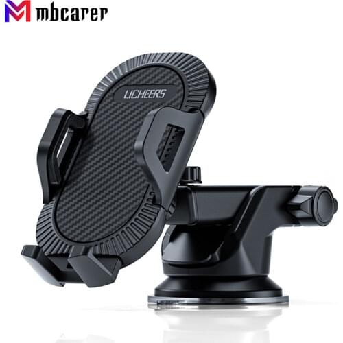 Car Phone Holder Sucker Mobile Phone Bracket Holder In Car No Magnetic Mount Stand GPS Support for Xiaomi Samsung IPhone 12 Pro