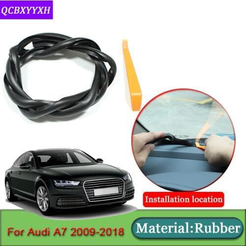 Car-styling For Audi A7 2009-2018 Rubber Anti-Noise Soundproof Dustproof Car Dashboard Windshield Sealing Strips Car Accessories