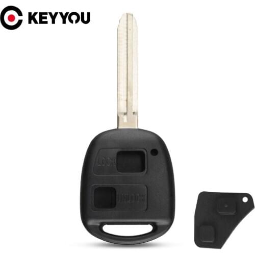 KEYYOU 2 Buttons Car Key Shell Case For Toyota Camry Corolla Verso Avensi Prius Auris Remote Control Auto Key With Button Pads