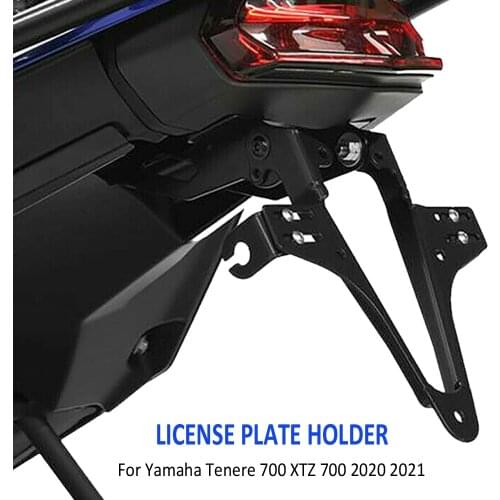 NEW Motorcycle Accessories License Number Plate Holder Mount Bracket For Yamaha Tenere 700 Tenere700 XTZ700 XT700Z T7 2020 2021