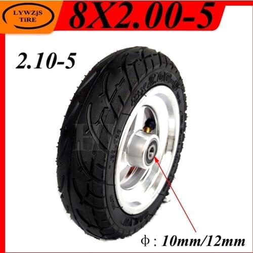 For Kugoo S3 S2 S1 C3 Electric Scooter 8x2.00-5 Wheel Tubeless Tire with Aluminum Alloy Rim Universal 2.10-5 Tyre