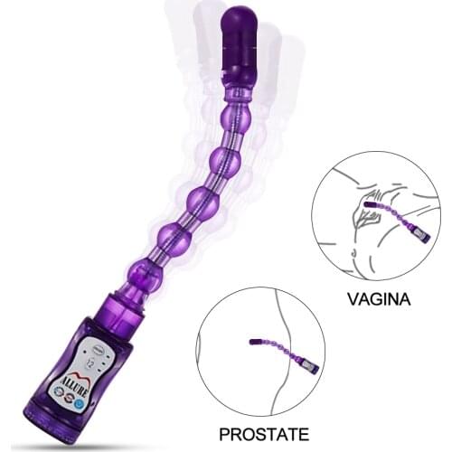 EXVOID Flexbile Vibrator Silicone Butt Plug Sex Toys for Women G Spot Massager Anal Vibrator Long Anal Beads Adult Supplies