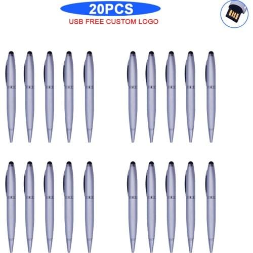 Hot sale 20pcs usb flash drive 4GB 8GB 16GB waterproof pen drive 32GB 64GB U Disk pendrive memoria USB2.0 free Customizable logo