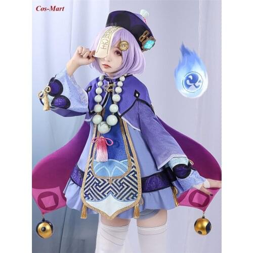 Hot Game Genshin Impact Qiqi Cosplay Costume Lovely Combat Uniform Female Halloween Activity Party Role Play Clothing S-XL