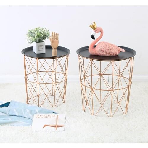 Wrought Iron Bedroom Coffee Table Simple Modern Dirty Clothes Basket Storage Basket Vintage Home Decor Decoration Metal Crafts