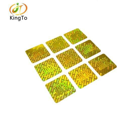 Custom logo gold foil 3D hologram anti-counterfeiting sticker label printing