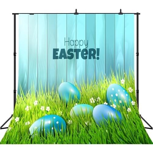 Lyavshi Easter colorful eggs blue faux hard wood Background Vinyl cloth High quality Computer print wall photo backdrop