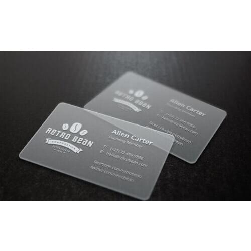 Custom Matt Frosted Plastic Business Card