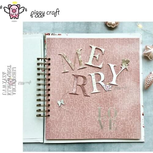Piggy Craft metal cutting dies cut die mold Large size letter A-Z Scrapbook paper craft album card punch knife art cutter die