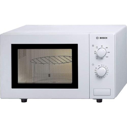 Bosch HMT72G420 series 4 microwave, 17 liter, 800 Watt swing door with viewing window hinged left 5 power levels