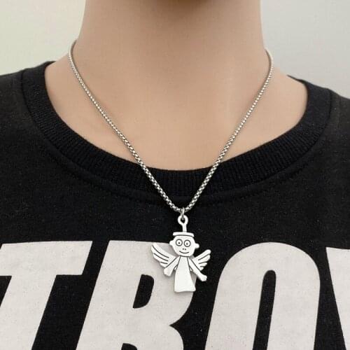 Fashion hip-hop titanium steel necklace wild men and women students pendant jewelry hot sale
